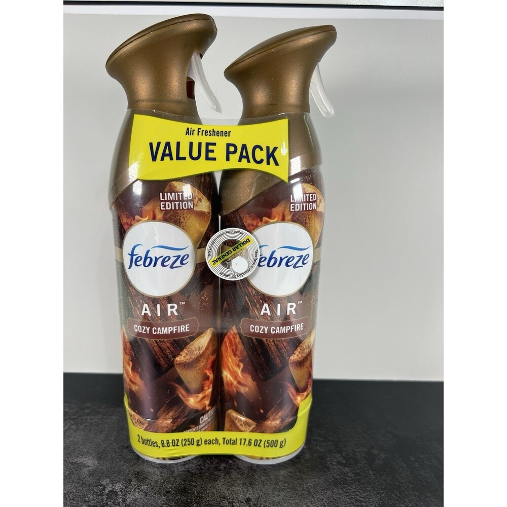 Febreze Air LIMITED EDITION Cozy Campfire Air Freshener Spray 8.8 oz Pack of 2